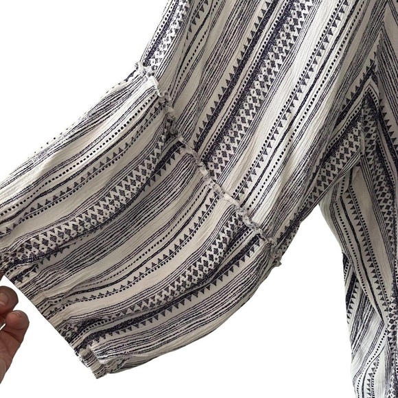 DYLAN Ryan Pullover Tunic Blouse 3X Embroidered Boho 100% Rayon 3/4 Sleeve - Picture 2 of 7